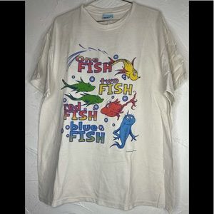 Vintage Dr Suess One Fish Two Fish T Shirt Size XL
